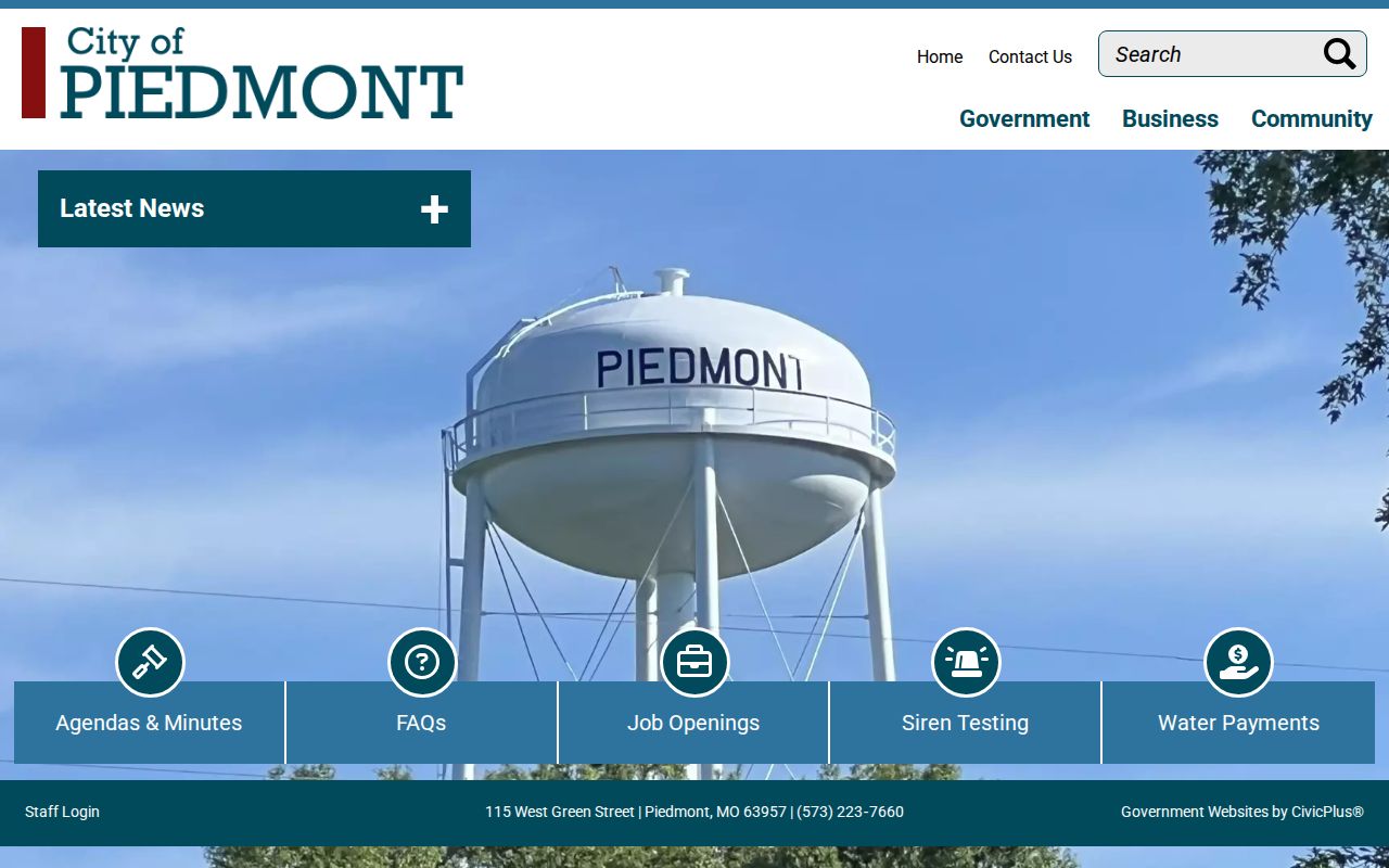 Neighboring Piedmont official city source compared with Greenville criminal record access