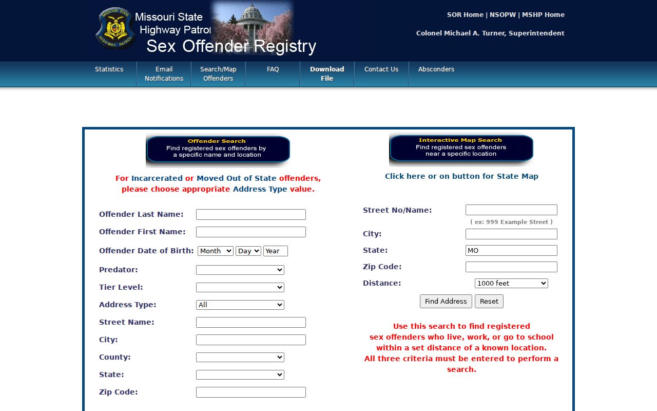 Wayne County sex offender registry name and location search
